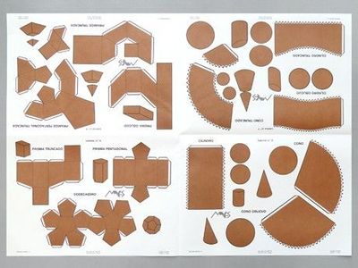 Geometric shapes to cut and assemble